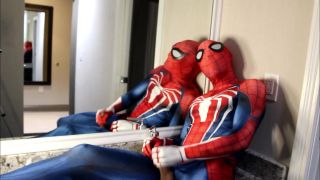 RandomChat Spiderman Insomniac Hotel Jerk Off And Cum Aussie