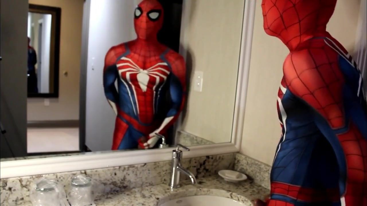 RandomChat Spiderman Insomniac Hotel Jerk Off And Cum Aussie - 1