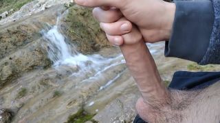 Roughsex Handsome Gives Perfect Cumshot From Nice Big Hard Cock Spit In Front Of River Waterfall Gorgeous