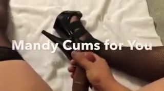 Hairy Sexy Cd Mandy cums for you Gay Cumshots