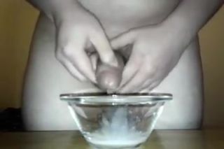 Abuse Big cumshot (14 spurts) into a glass bowl Nurugel