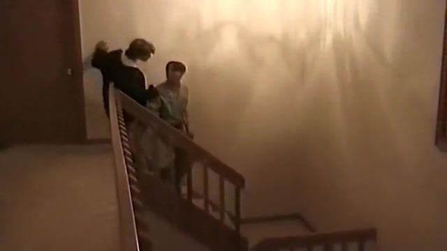 Shesafreak Getting Blowjob On The Stairs Footjob