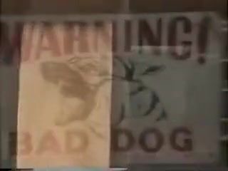 Red Warning Bad Dog Fat Ass