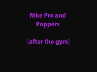 Blow Job Nike Pro and Poppers Sucking Cock