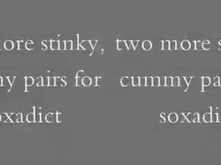 DianaPost 2 greater quantity stinky, cummy pairs for soxadict Mistress