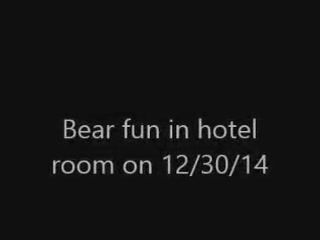 Oixxx bear fun in hotel room Man