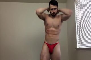 Clip jerk off in red posers ZoomGirls
