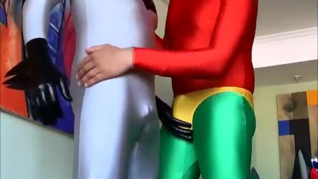 Gay Gloryhole Serious Lycra Rubbing and Grinding in full battle gear! Short Hair