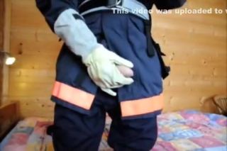 Shot Fist, piss and cum in firefighter gear Roludo