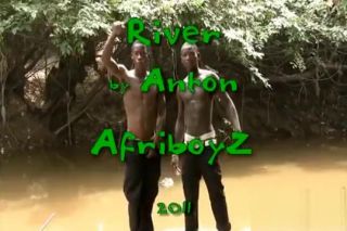 Chilena Africans playing in the river Chica