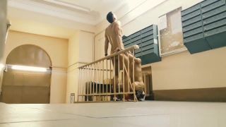 GayMaleTube Russian public sex in the stairwell Tesao