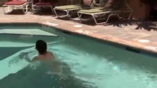 Nurugel Twink sucking Cock near a pool Pornstar