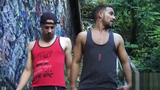 Trannies Loaded after the gym - Philippe, Flo & Guillaume Tit