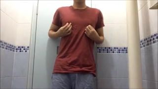 Bigblackcock Singapore teen cums in the bathroom ILikeTubes