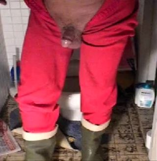 Machine nlboots - red union suit green rubber boots Bibi Jones
