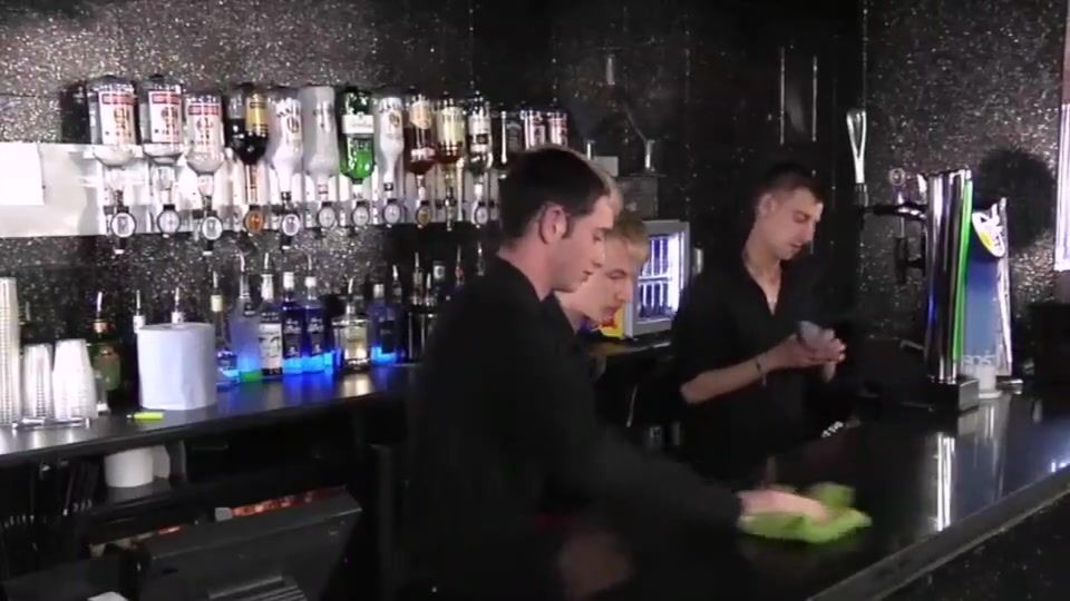 Hot Girl Absolute Sluts - Cleaning The Bar With 3 Twinks HClips - 1