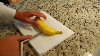 White Chick My Banana Peel Masturbation | Rionia Ero-Video