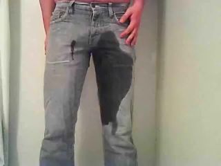 Perfect Teen Boy pissing his pants and jerking off Cut
