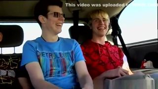 ApeTube Teen boy sucking dick in a car Juicy