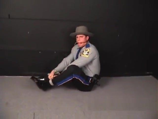 AshleyMadison Cop pigtied and ball gagged. MyEroVideos - 1