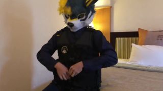 Gay Fetish Muscular Wolf Police Officer's break time exercise DiscordNight AgonyLight JoYourself