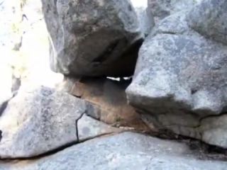 Czech jacking off on the rocks Topless