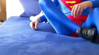 Bigbooty zentai superman Spreadeagle