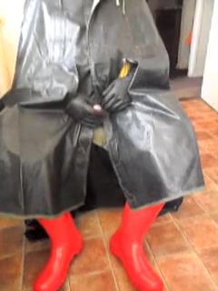 Girl Get Fuck Rubber cape cockplay Cum Eating - 1