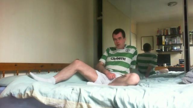Uncut Wanking in footie top and spunking over my shorts Sexy Whores - 1