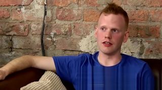 Lez Fuck Cute ginger twink lubes up his cock and wanks until cumshot Made