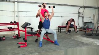 Gay Deepthroat HotHouse Ryan Rose Cumshot For 2 Of His Boys At The Gym High Heels