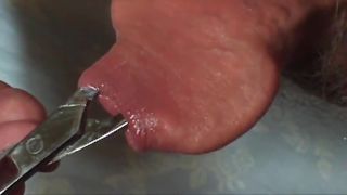 Punish Foreskin - 4 videos - scissors only Tanga