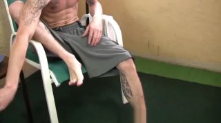 Badoo Cute homo tugs cock and feet before lunging dildo up his ass Bunda