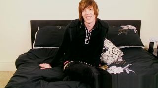 Clothed Emo dude Sean Taylor loves a little anal play in his wank Sarah Vandella