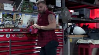 Abg Tattooed mechanic gets robbed and ass fucked by two...