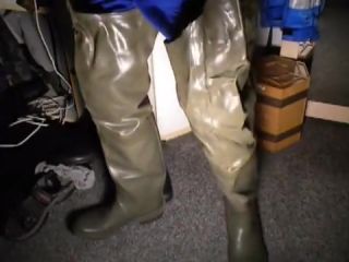 Free Fucking nlboots - rubber green (cz) cebo waders (35 yrs old) Stream