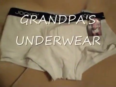 Clothed Granddad's Underclothes Stash Hairy