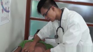 Strap On Enema doctor facefucks ethnic twink Clothed