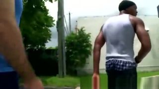 ShesFreaky Amateur black guy sucks white cock outdoors OmgISquirted