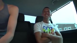 Camshow Big dicked Josh Jared drills his two bottom friends in car Virginity