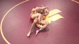18Lesbianz Tattooed stud dominates wrestling opponent Man
