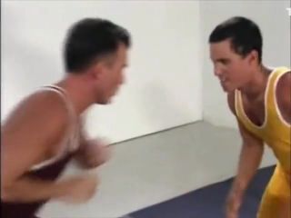 Whores Brett and Seth wrestle and fuck Cheerleader
