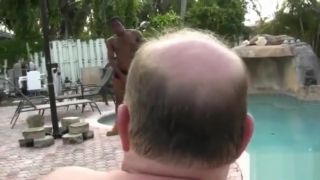 Sexy Girl Sex Fat hairy Grandpa fucked by a hung black...