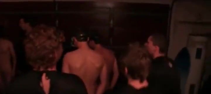 Couple Sex College fraternity ritual with gay sex Bukkake