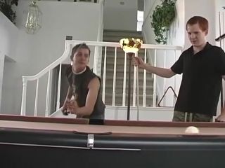 Alanah Rae Young american tugs his cock on the pooltable Stranger