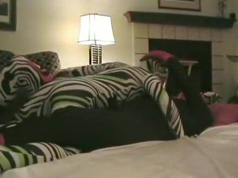 Kissing Lycra Zebra Frotting Cheating Wife