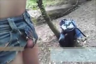 Ethnic cunt boy in the wood Blowjob