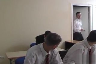 Sloppy Blow Job Naughty schoolboys get spanked in detention Creampies