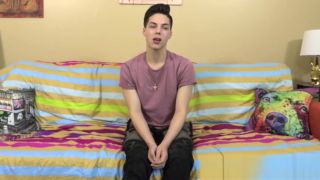 Swedish Cute twink jacking off after a sexy interview Office Sex