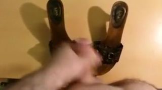 Shavedpussy Fuck and cum NOT my milfs wooden mules sandals...